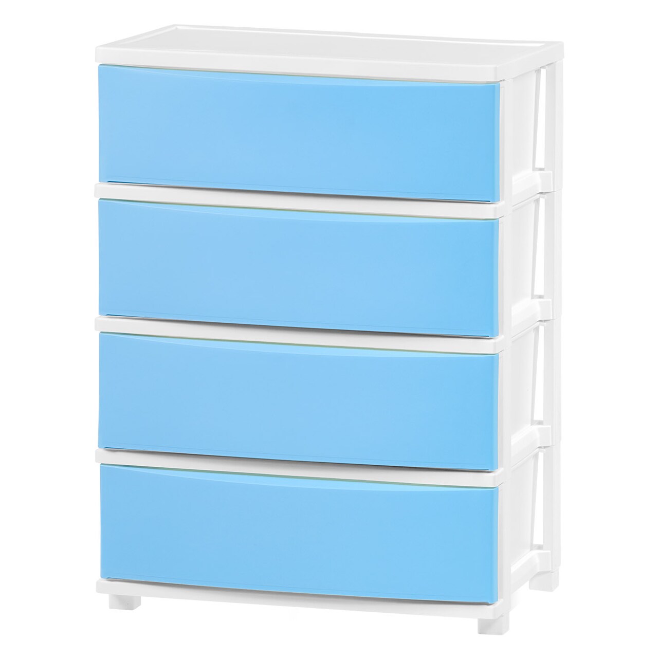 IRIS USA Plastic 4 Drawer Storage Cart, Organizer Unit for Bedroom, Closet, Kitchen, Bathroom, Laundry Room, Dorm